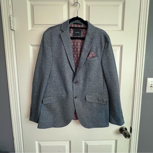 Pierre Cardin Men’s Lightweight Semi Fitted Sport Coat Blazer Jacket Blue Sz 50 - Picture 2 of 12